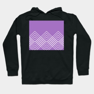 Abstract geometric pattern - purple and white. Hoodie